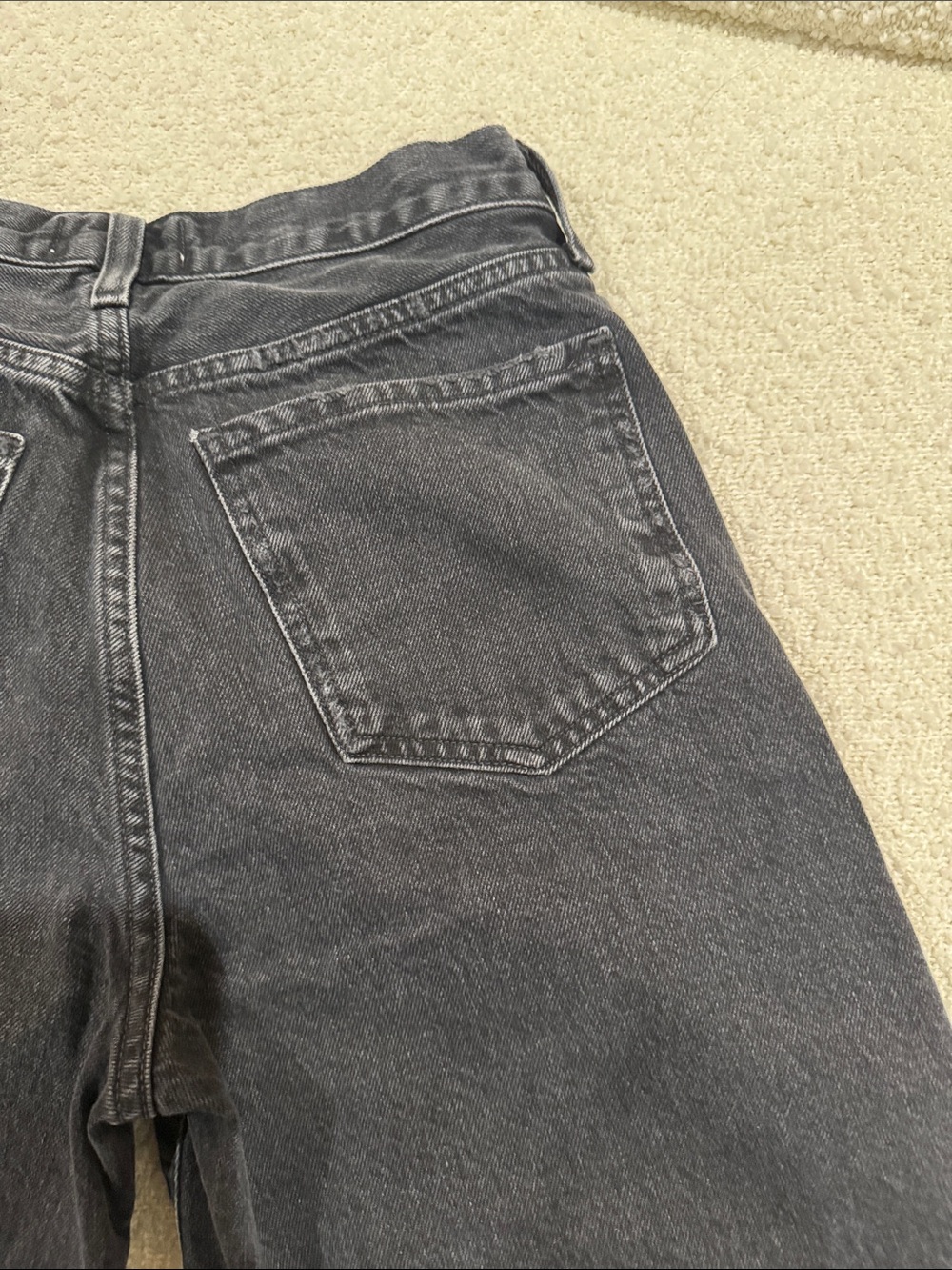 Agolde Charcoal Black High-Rise Button-Fly Jeans - Picture 8 of 12